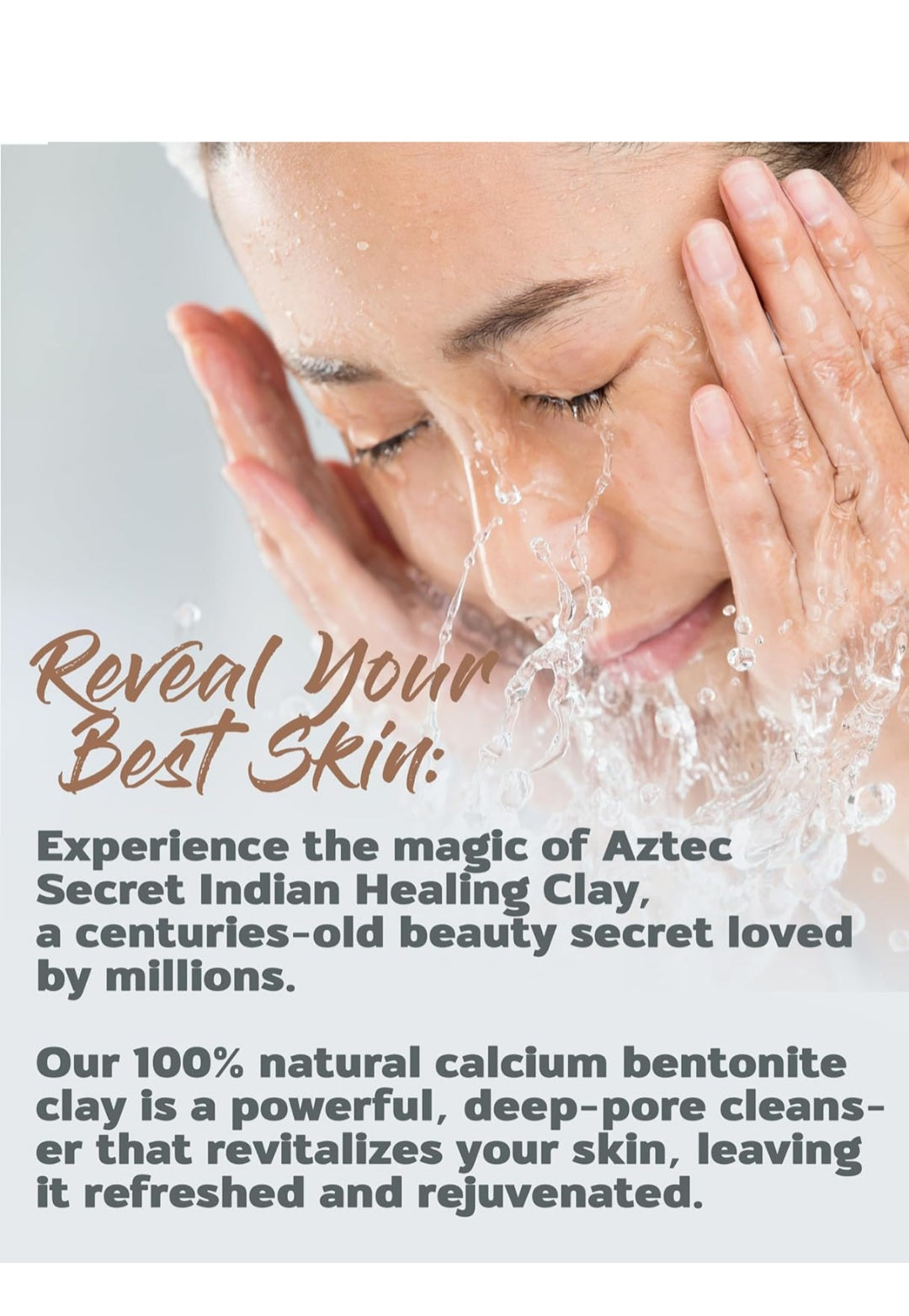 Aztec Secret– Indian Healing Clay 1 lb – Deep Pore Cleansing Facial & Body Mask – The Original 100% Natural Calcium Bentonite Clay – New Version 2